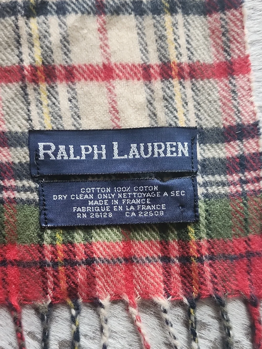 Ralph Lauren Cotton Plaid Scarf